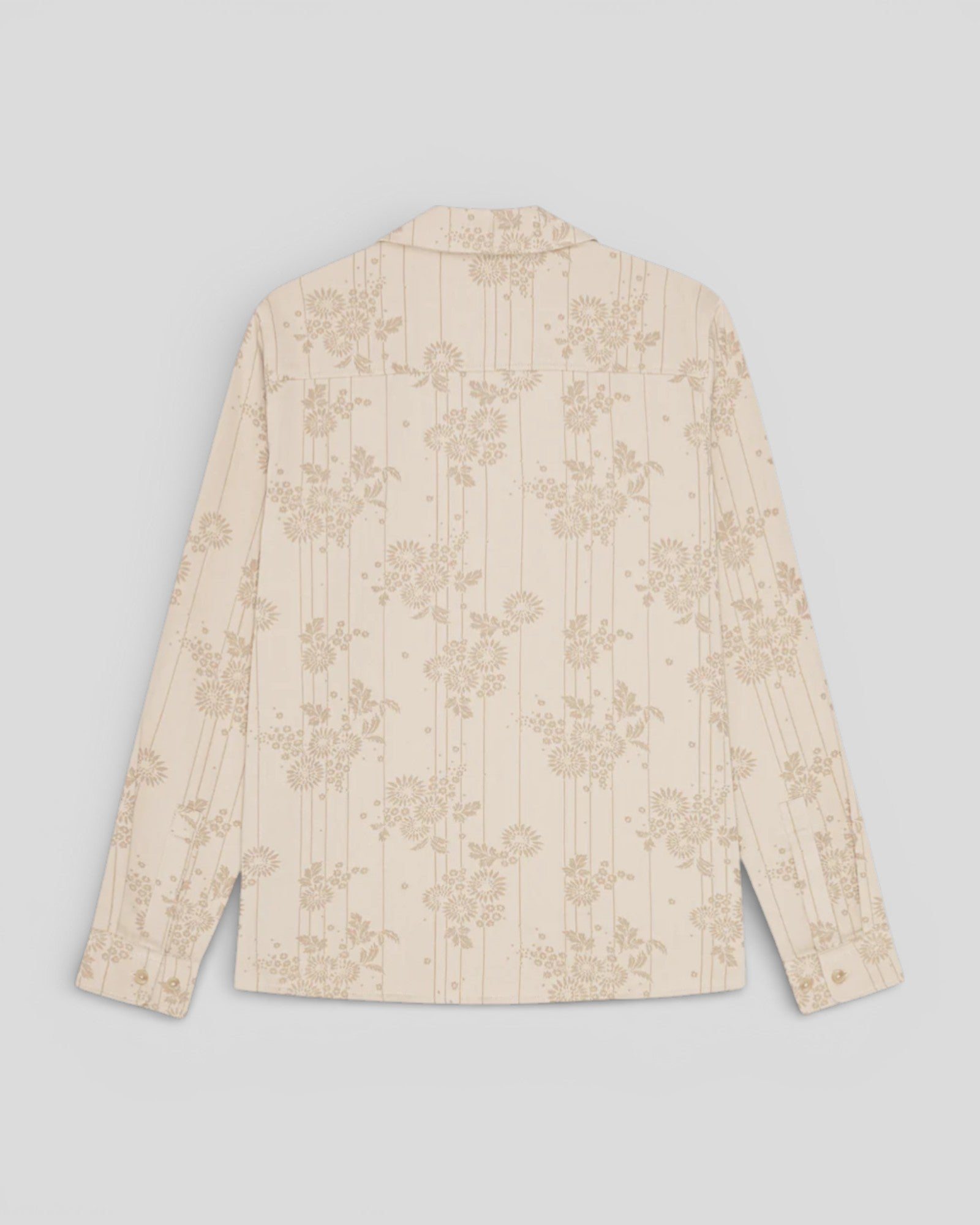 Les Deux || Jasper Flower Jacquard Shirt - Oyster Gray White Les Deux
