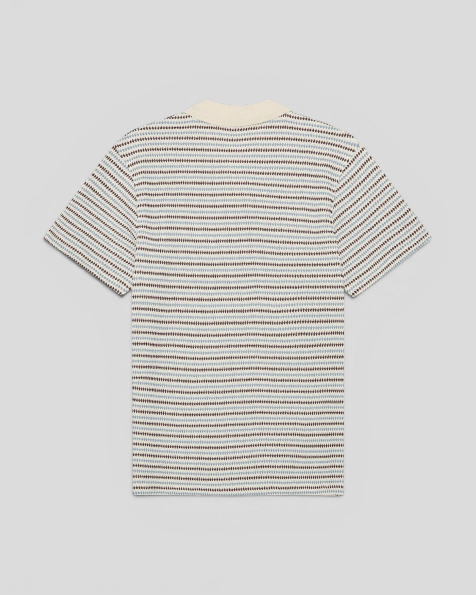 Les Deux || Knitted Stripe Polo - Eggnog White Les Deux