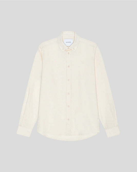 Les Deux || Konrad Cotton Linen Shirt - Eggnog White Les Deux