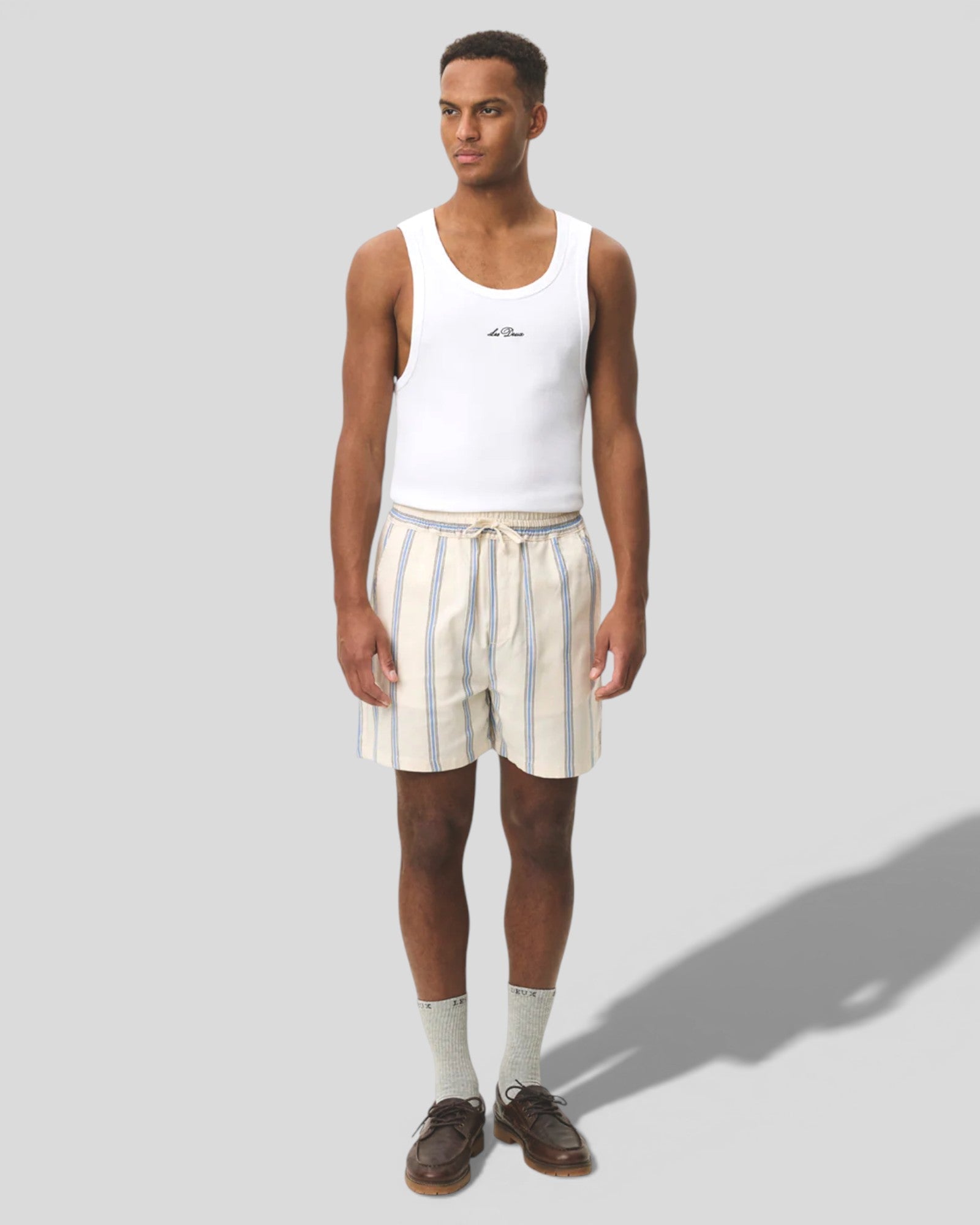 Les Deux || Lawson Stripe Shorts - Eggnog White Les Deux