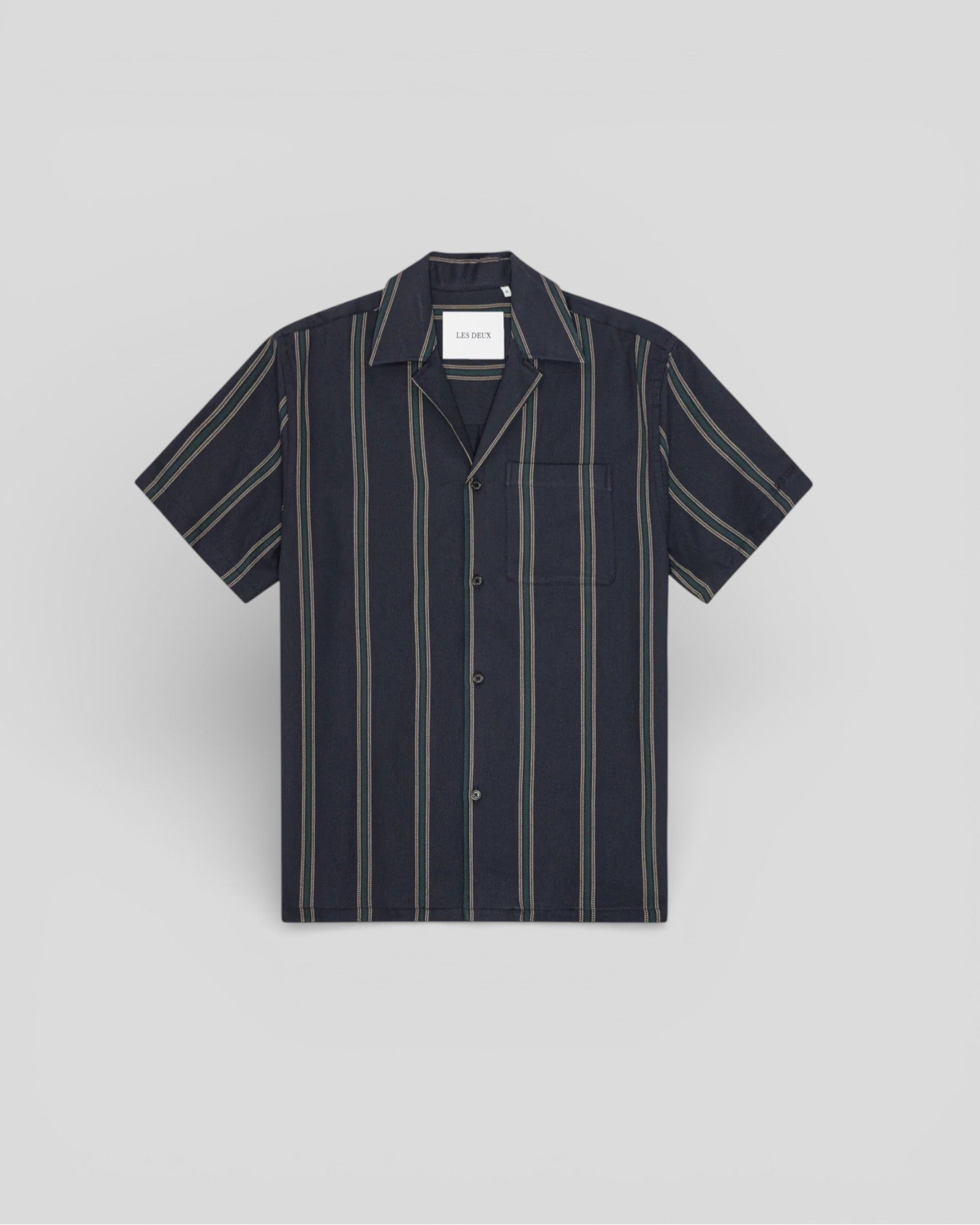 Les Deux || Lawson Stripe SS Shirt - Dark Navy Les Deux