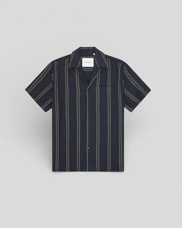 Les Deux || Lawson Stripe SS Shirt - Dark Navy Les Deux