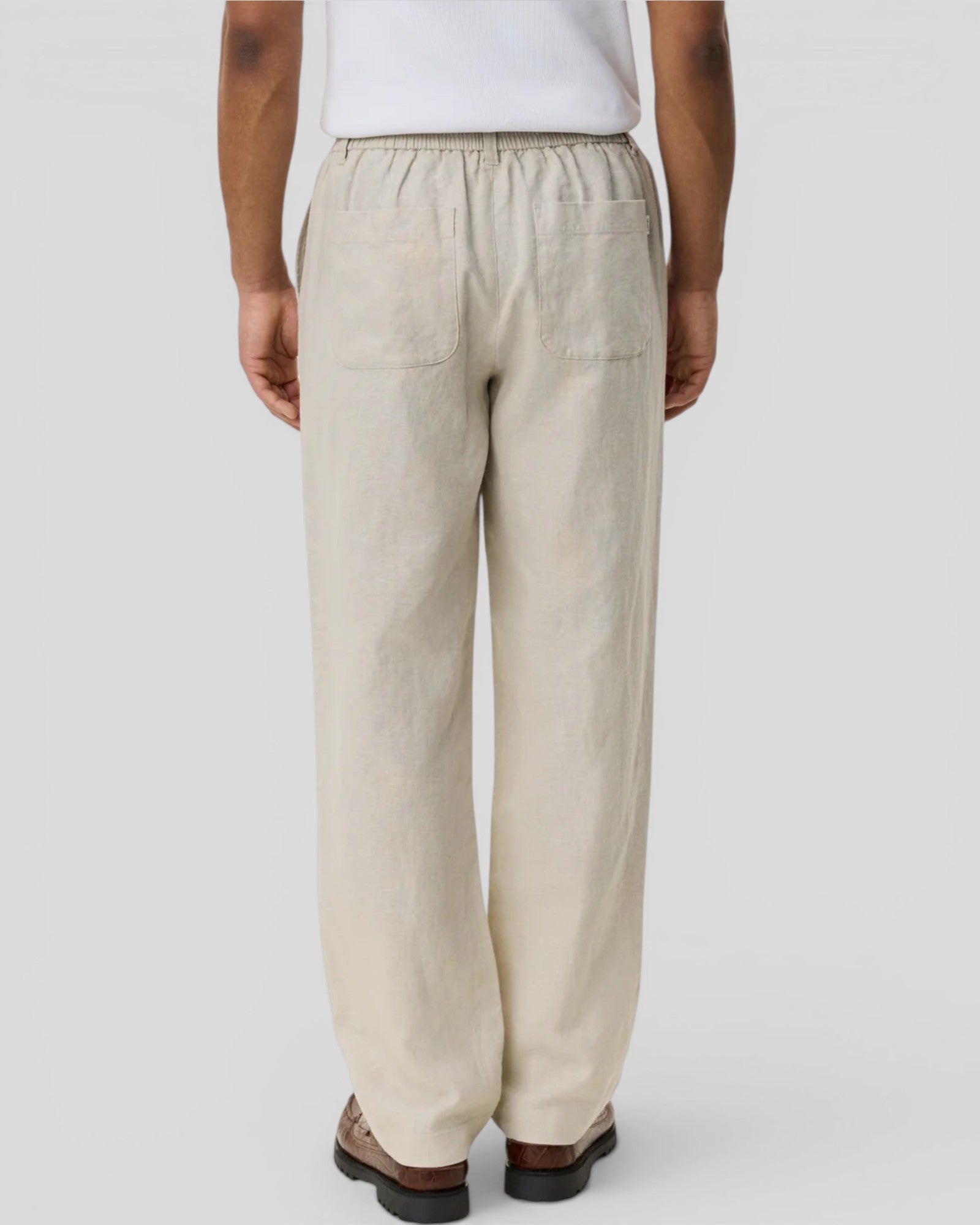 Les Deux || Linen Comfort Suit Pants - Light Sand Les Deux