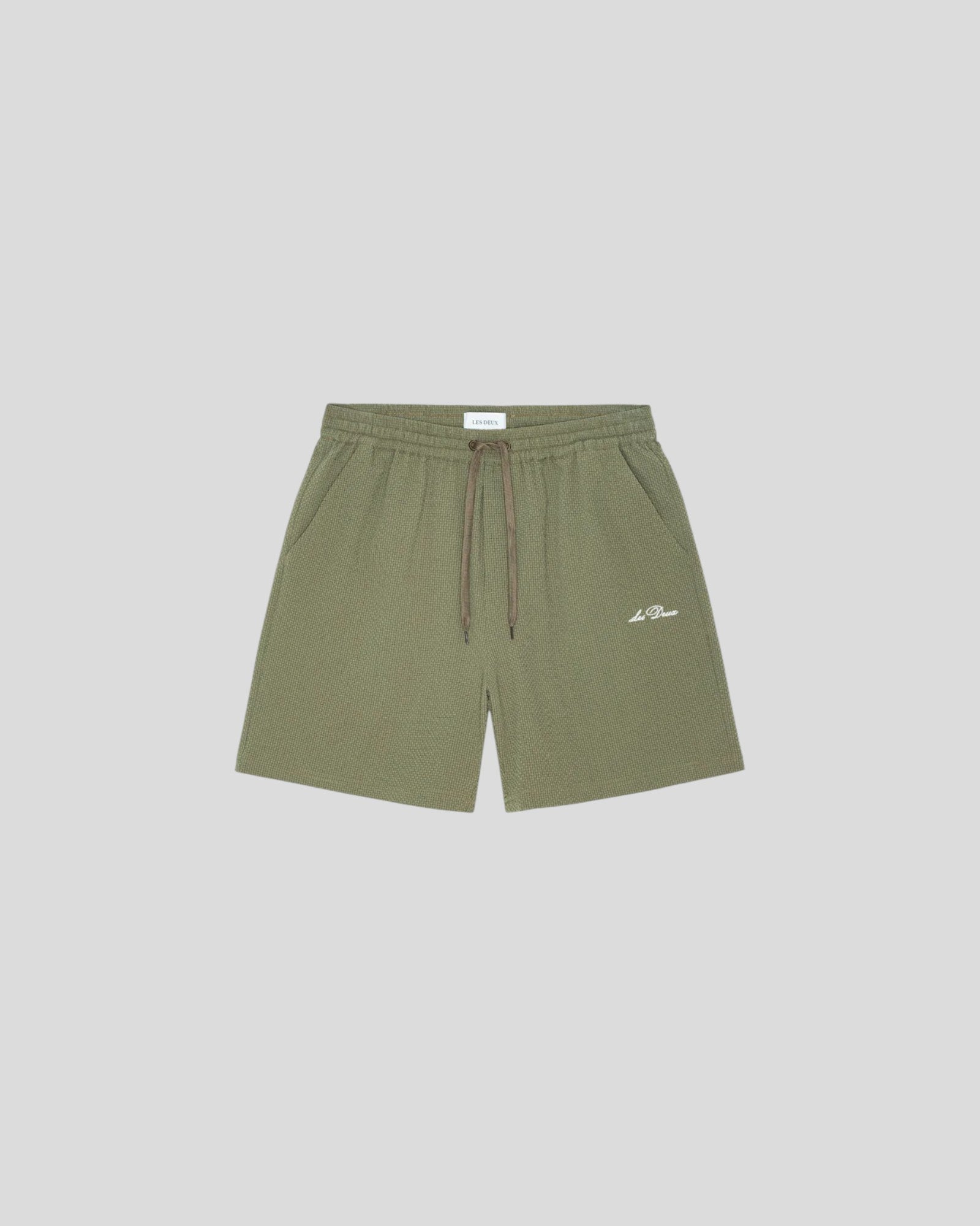 Les Deux || Stan Seersucker Swim Shorts - Lichen Green Les Deux