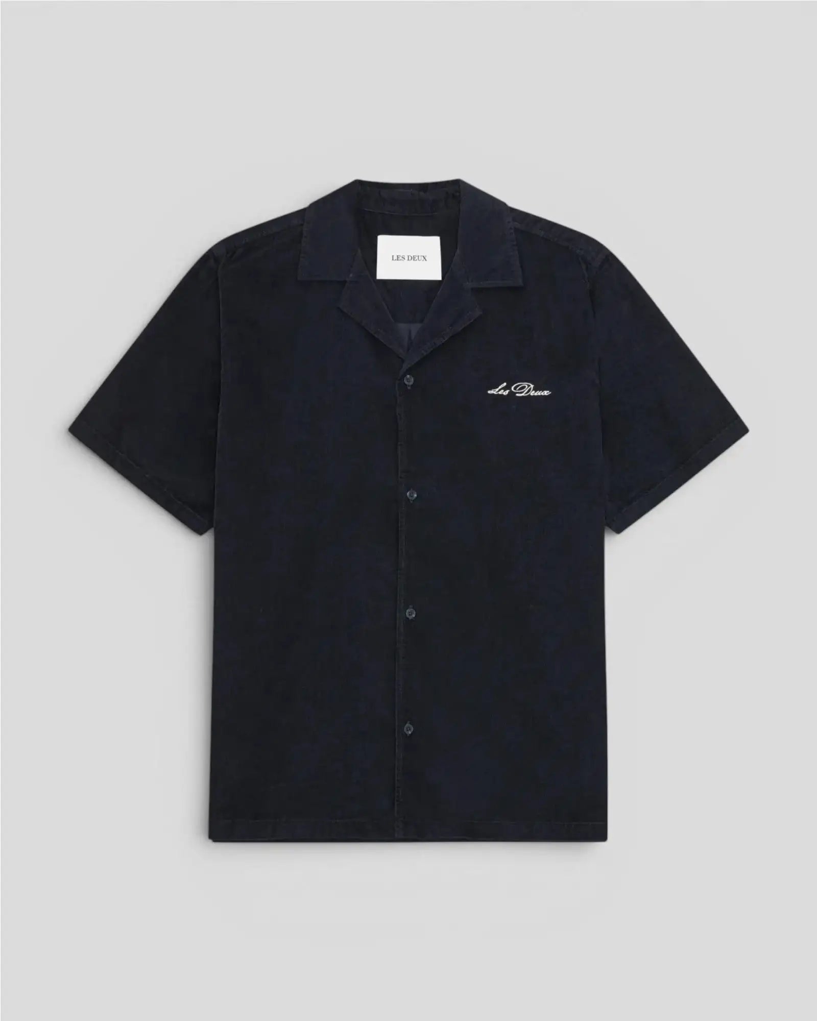 Les Deux || Signature Mini Cord SS Shirt - Dark Blue Night Les Deux