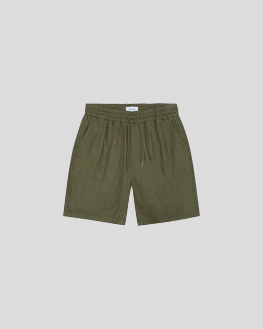 Les Deux || Otto Linen Shorts - Olive Night Les Deux
