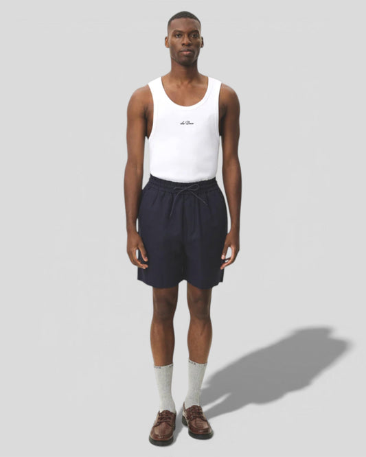 Les Deux || Otto Linen Shorts - Dark Navy Les Deux
