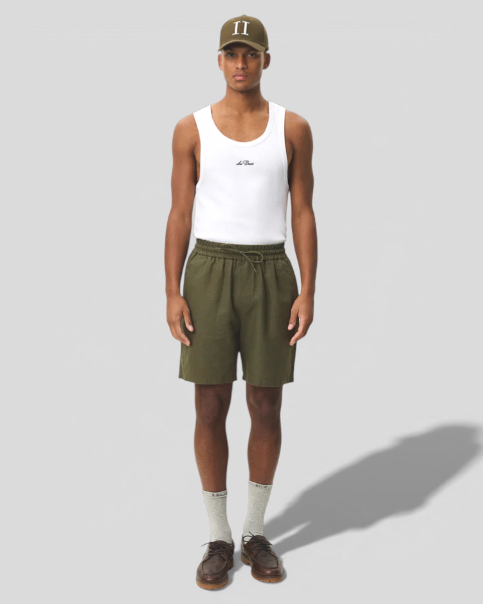 Les Deux || Otto Linen Shorts - Olive Night Les Deux