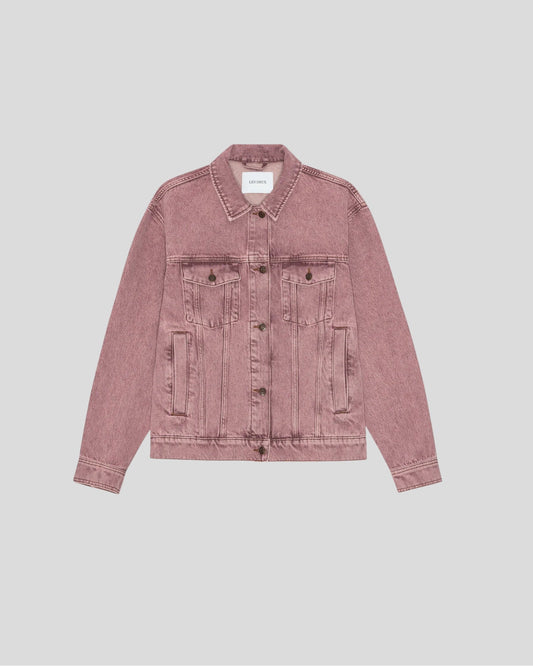 Les Deux || Rally Light Pink Denim Jacket - Light Pink Denim Wash Les Deux
