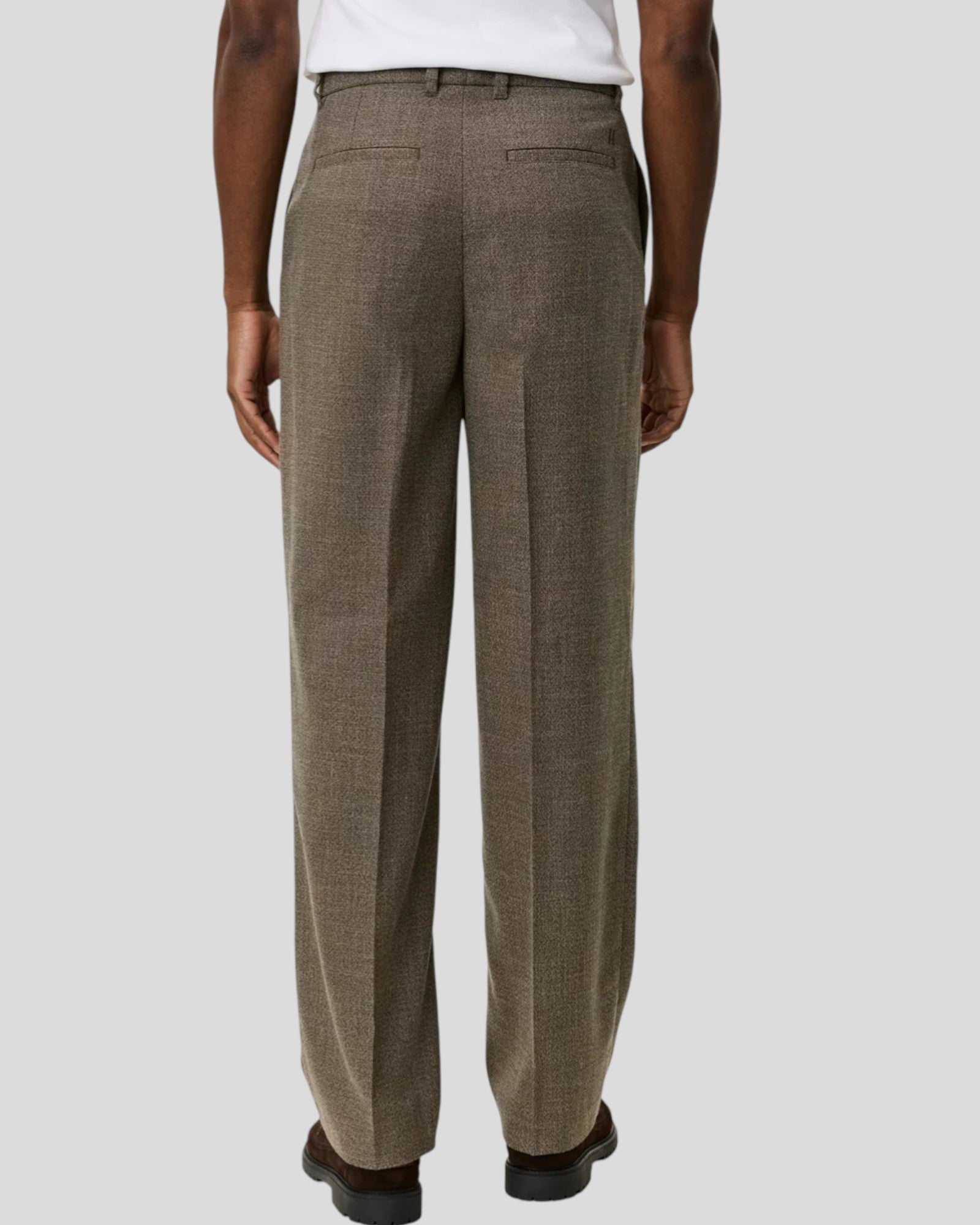 Les Deux || Randall Melange Suit Pants - Teak Brown Les Deux
