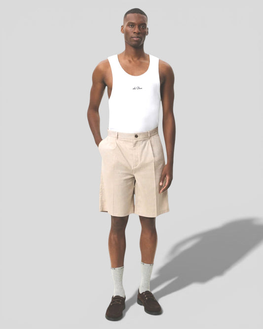 Les Deux || Raphael Shorts - Oyster Gray White Les Deux