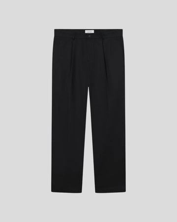Les Deux || Reece Pleated Heavy Twill Pants - Black Les Deux