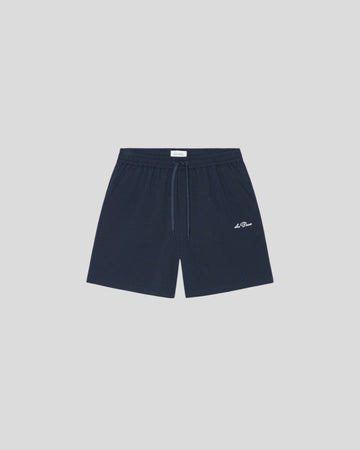 Les Deux || Stan Seersucker Swim Shorts - Dark Navy Les Deux