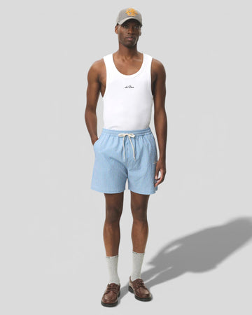 Les Deux || Stan Stripe Seersucker Swim Short - Allure Les Deux