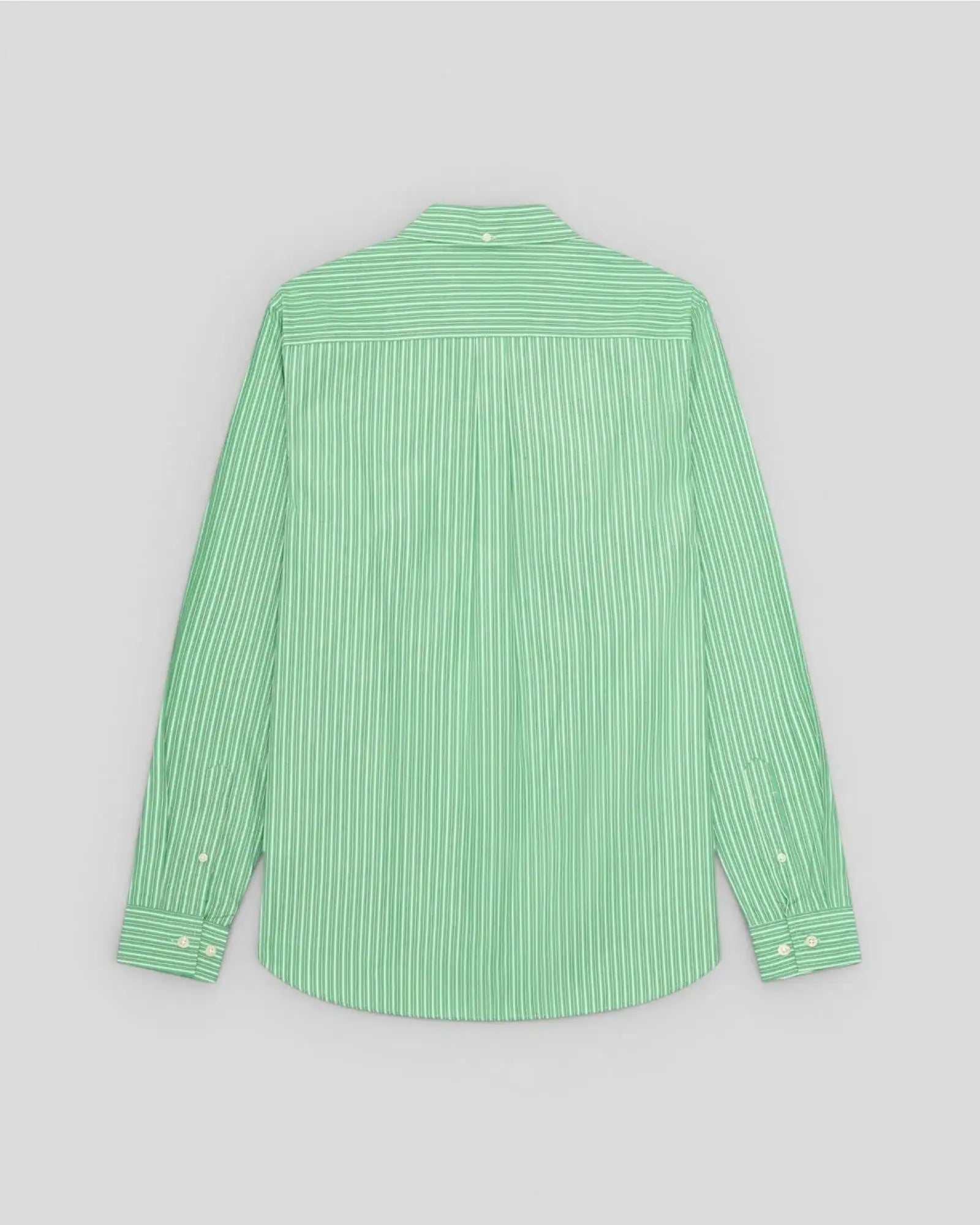 Les Deux || Strip Poplin Shirt - Green Spruce Les Deux