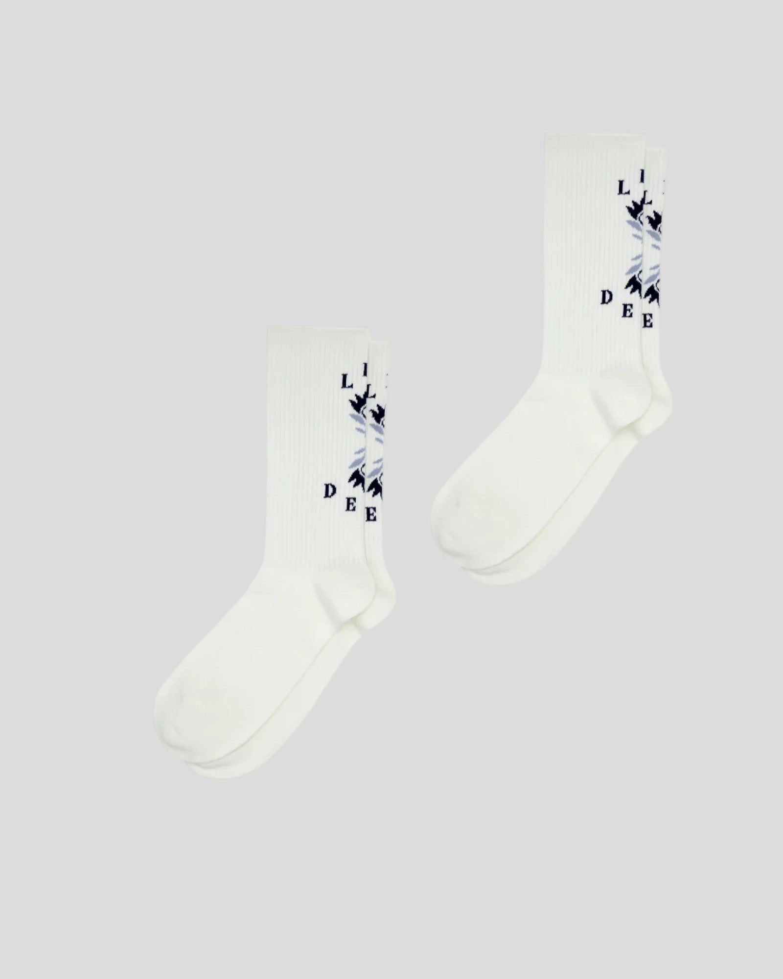Les Deux || Logo Flower Socks 2- Pack - White Les Deux