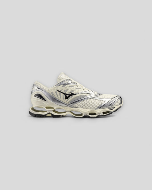 Mizuno || Wave Prophecy Ls - Silver/Black/Pristine - M" Mizuno