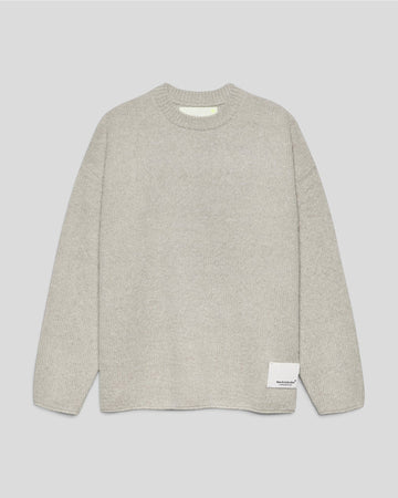 New Amsterdam || Knitted Stamp Crewneck Grey Melange - M' New Amsterdam Surf Association