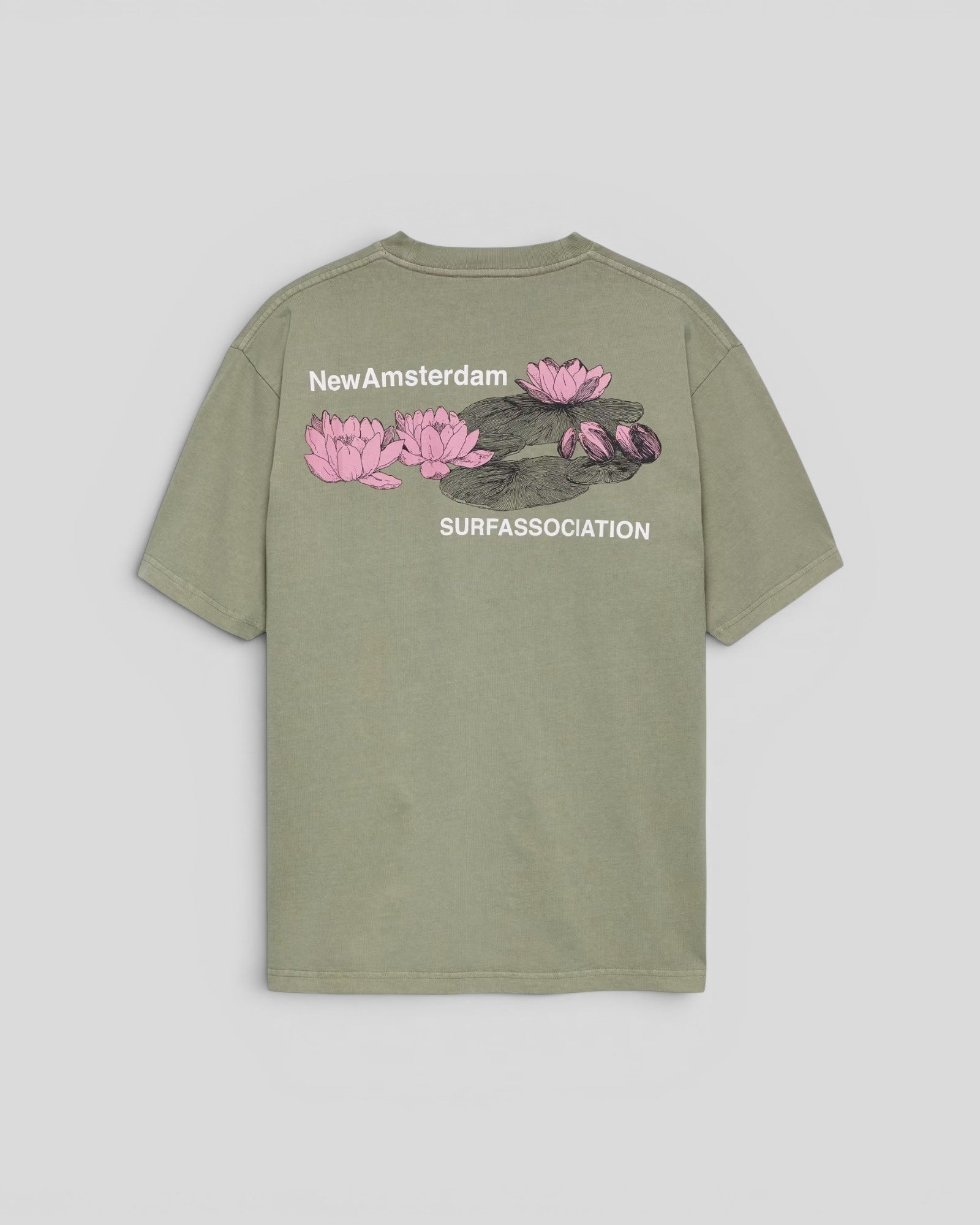 New Amsterdam || Lilies Tee - Sea Grass - M' New Amsterdam Surf Association
