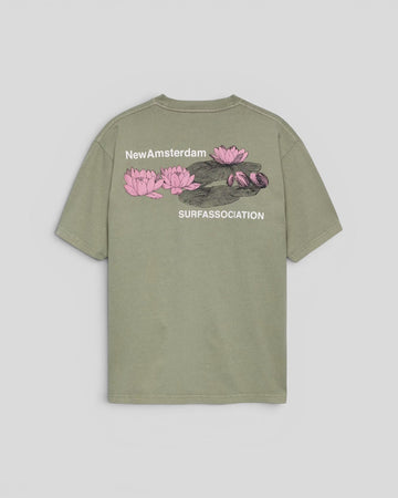 New Amsterdam || Lilies Tee - Sea Grass - M' New Amsterdam Surf Association