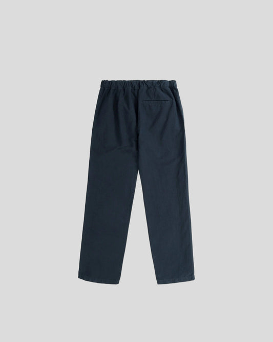 Norse projects || Ezra Relaxed Cotton Linen Trousers - Dark Navy
