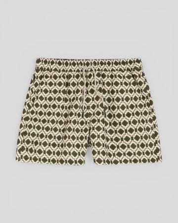 Oas || Pine Mitu Swim Shorts - Green / Beige OAS Compagny