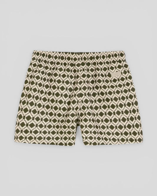 Oas || Pine Mitu Swim Shorts - Green / Beige OAS Compagny