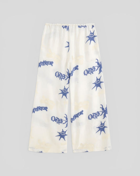 Oas || Romantique Luma Trousers - Ecru / Blue OAS Compagny