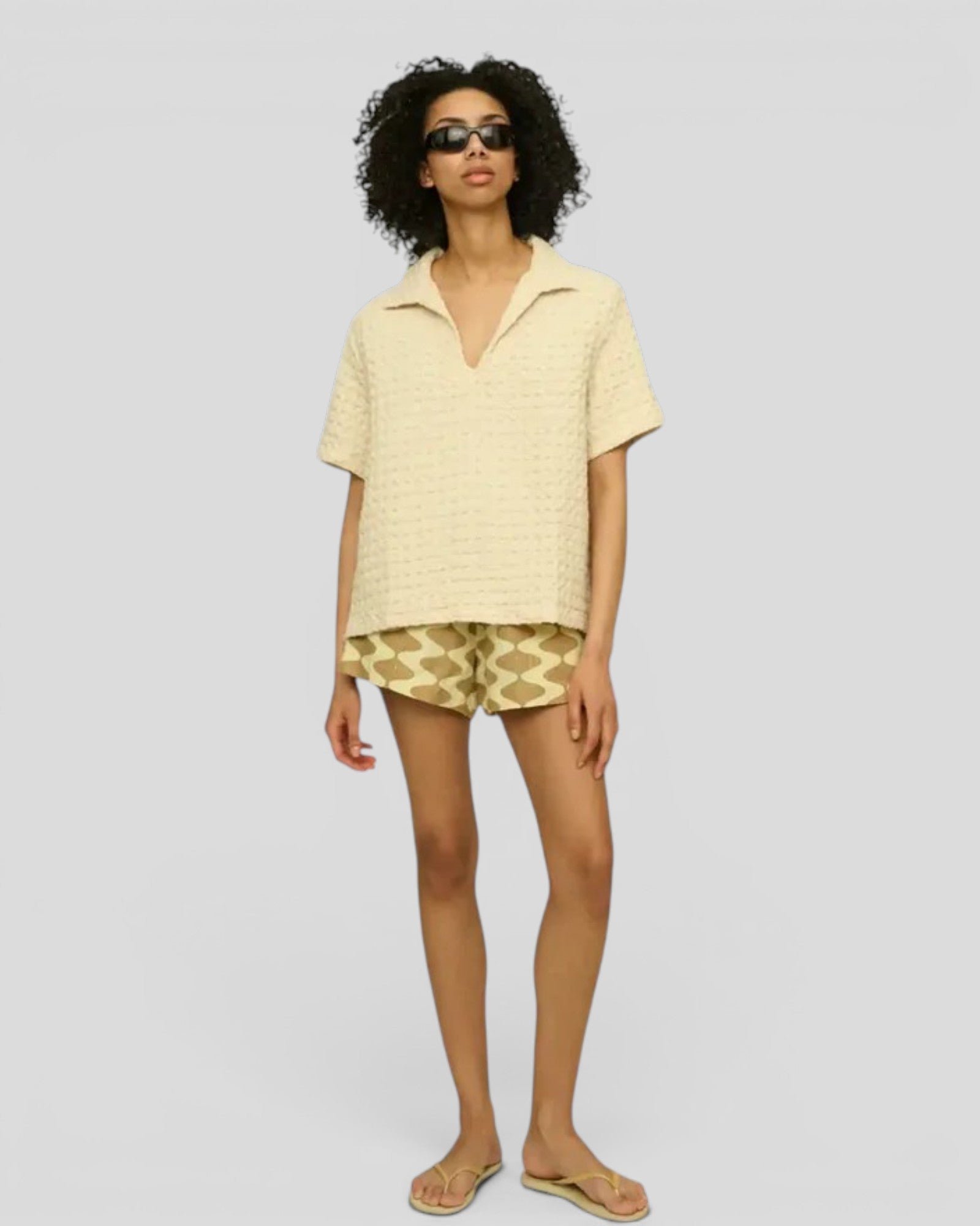 OAS || Jaffa Waffle Shirt - Ecru OAS Compagny