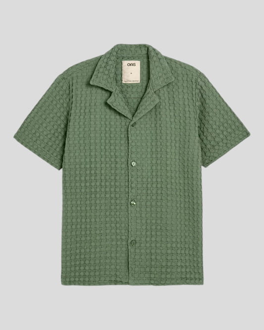 Oas || Waffle Cuba Shirt - Green OAS Compagny