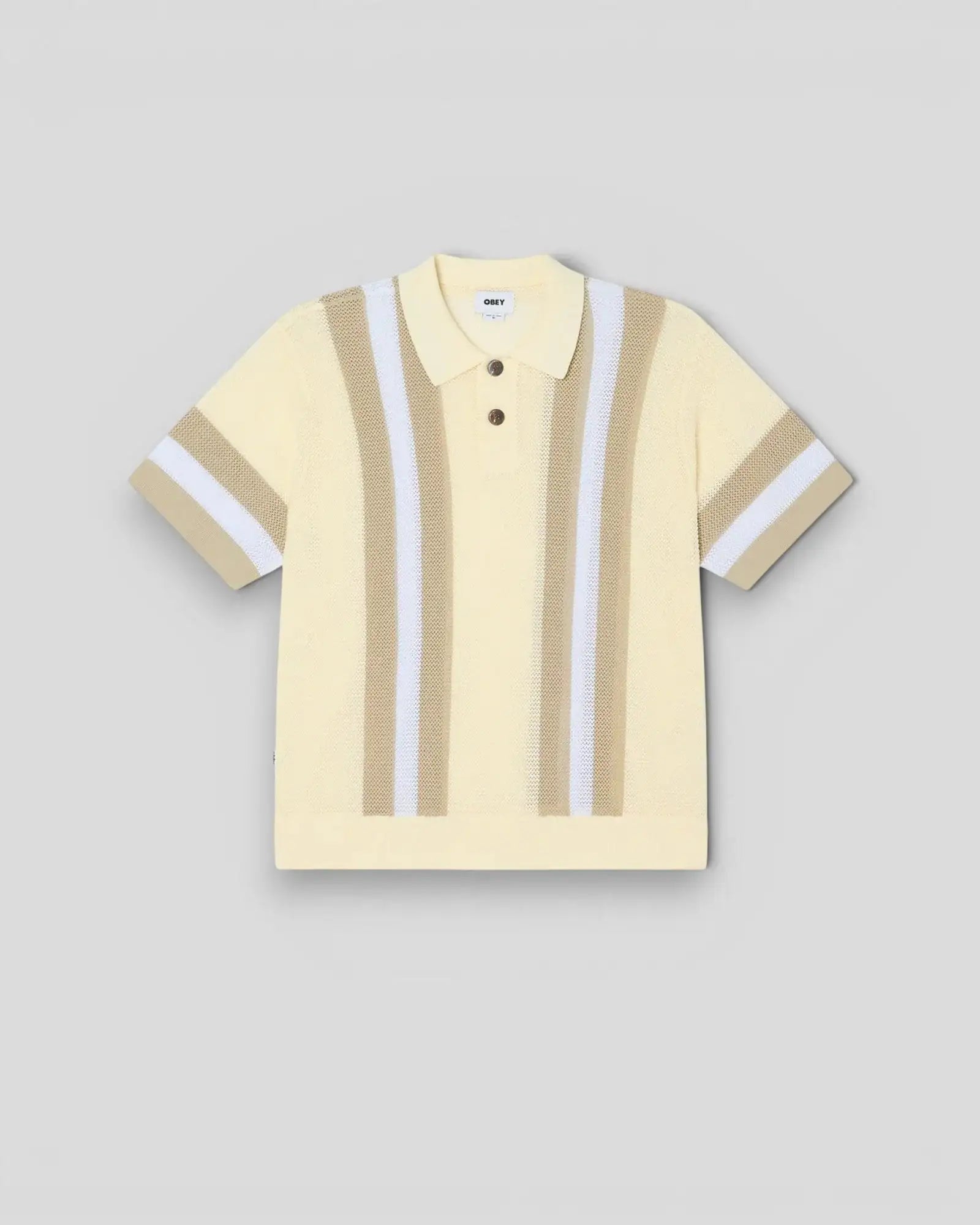 Obey || Seth Polo Sweater - Unbleached Multi - M’ Obey