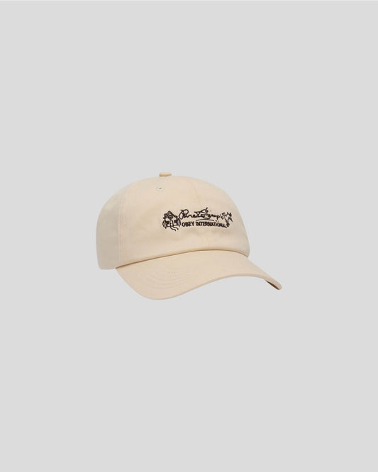 Obey || Pure And Simple Strap Back Hat - Natural Obey