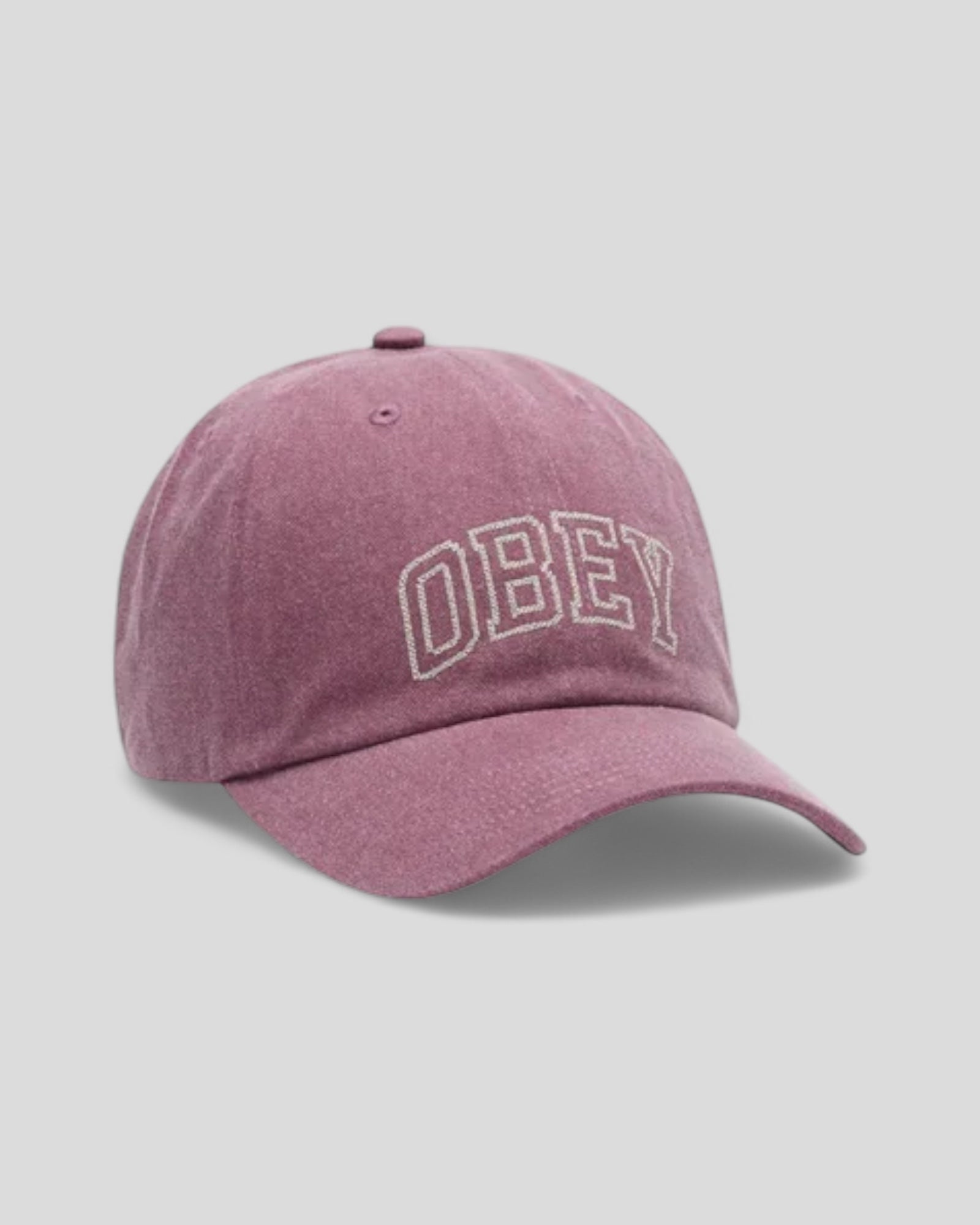 Obey || Cross Stitch Collegiate Cap - Washed Berry Obey
