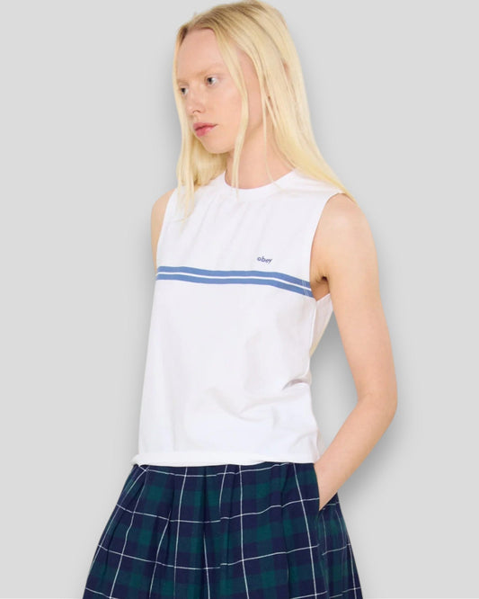 Obey || Freya Stripe Tank Top - White Obey