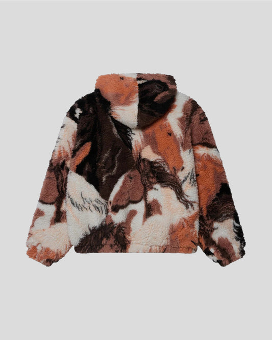 Obey || Horses Sherpa Jacket - Brown Multi Obey