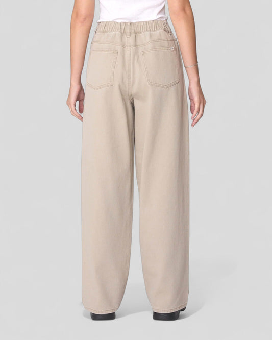 Obey || Leah III Baggy Denim - Milk Tea Faded Wash Obey