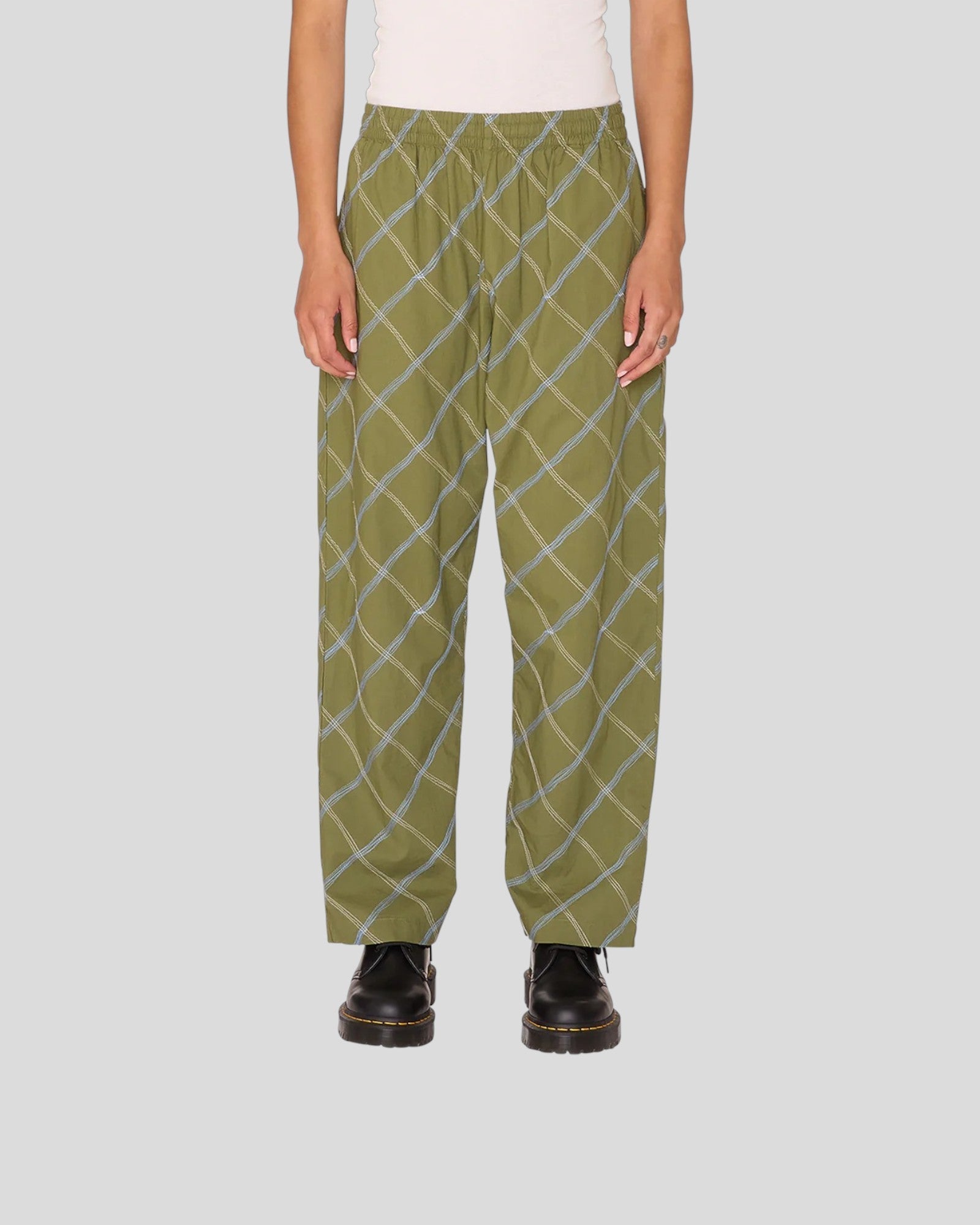 Obey || Lilith Diamond Stitch Pant - Olivine Multi Obey