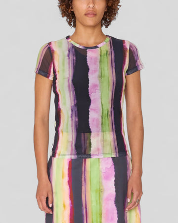 Obey || Midori Mesh SS - Stripe Multi Obey