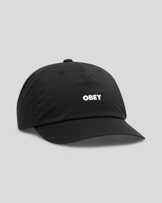 Obey || Miles 5 Panel Strapback - Black - M’ Obey