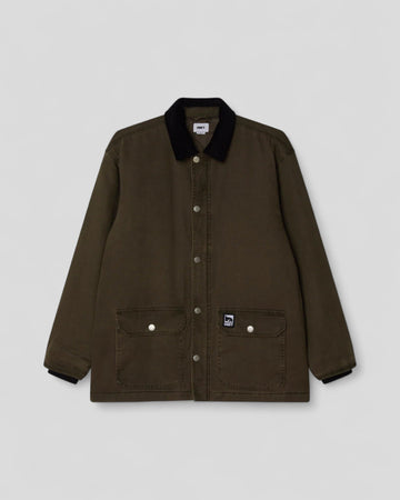Obey || Norton Barn Coat - Black/ Olive Faded Wash Obey