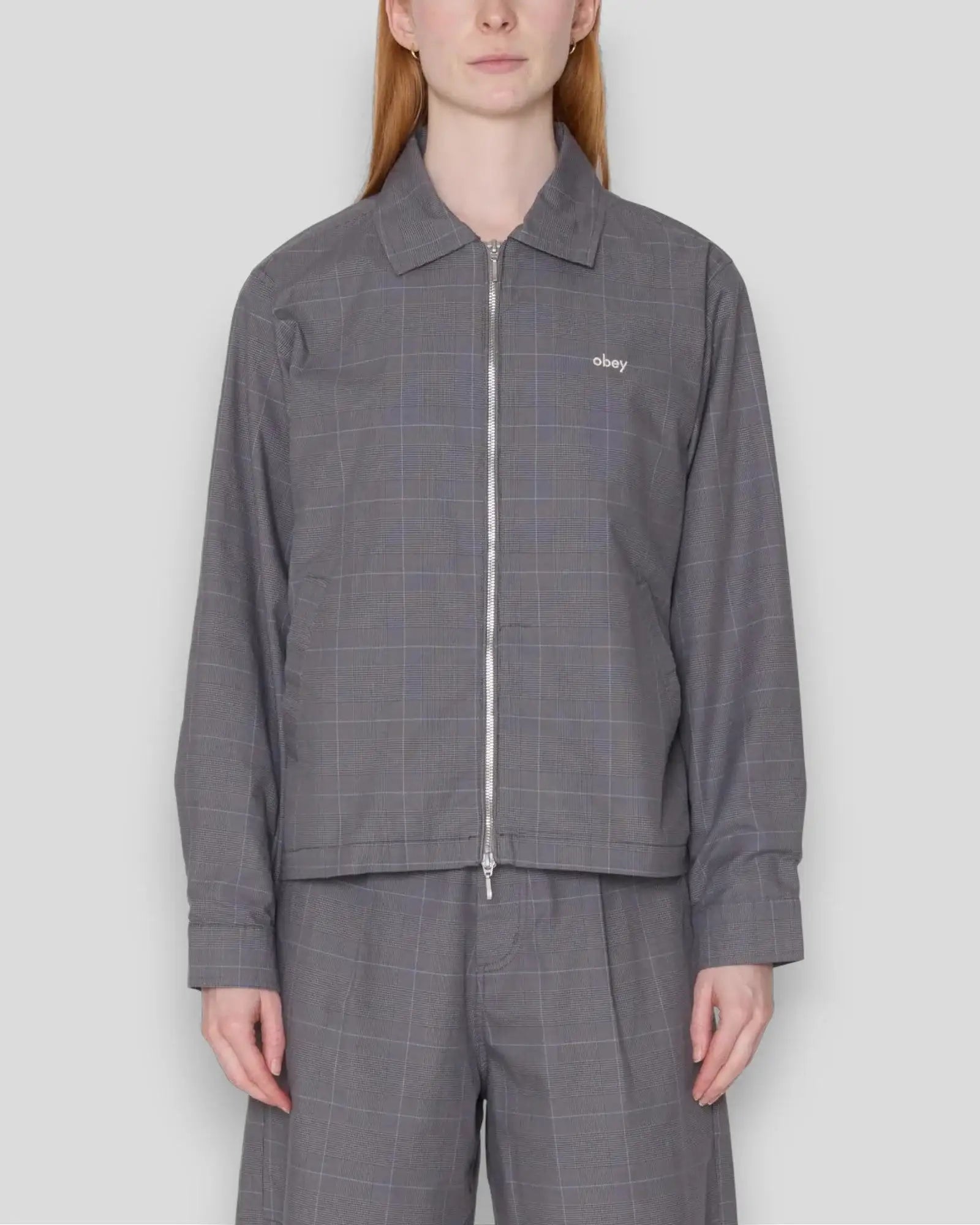 Obey || Olivia Plaid Jacket - Grey Obey