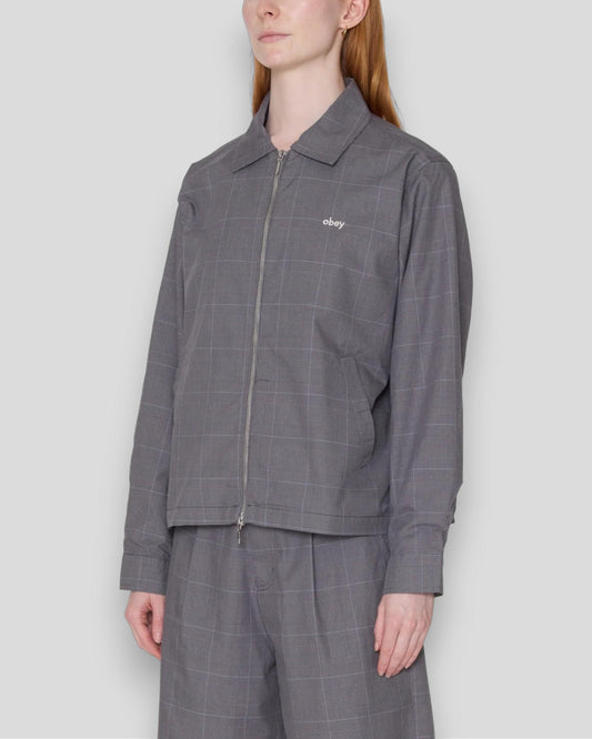 Obey || Olivia Plaid Jacket - Grey Obey