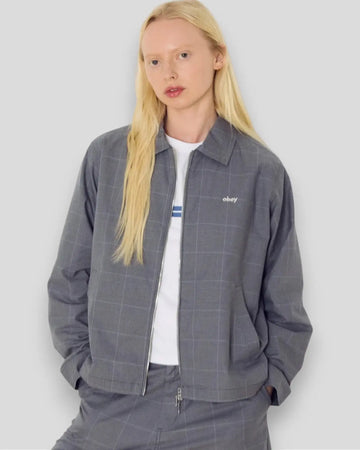 Obey || Olivia Plaid Jacket - Grey Obey