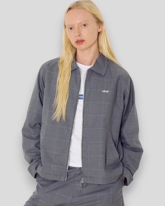 Obey || Olivia Plaid Jacket - Grey Obey