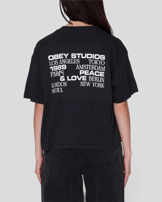 Obey || Flores T-Shirt - Digital Black Obey