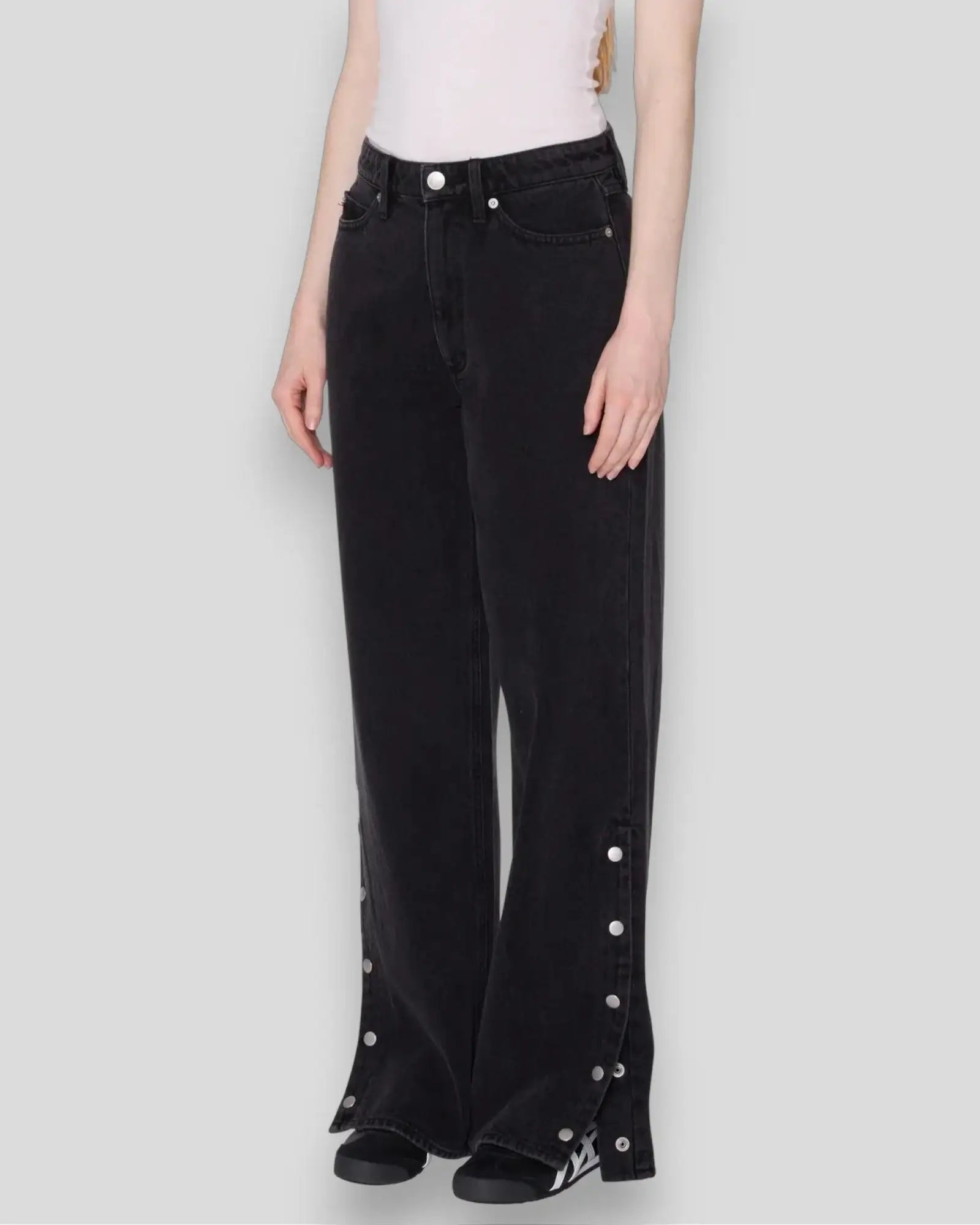 Obey || Penelope Side Snap Pant - Faded Black Obey