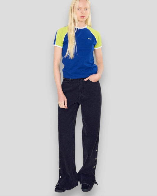 Obey || Penelope Side Snap Pant - Faded Black Obey