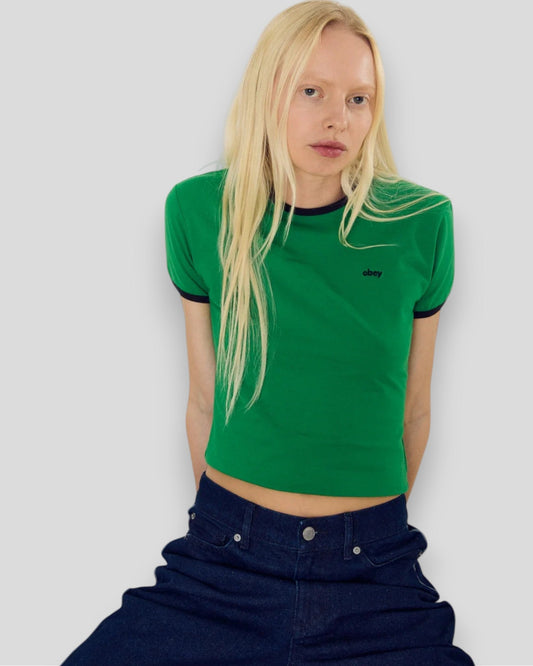 Obey || Duvall Ringer Tee - Green Obey
