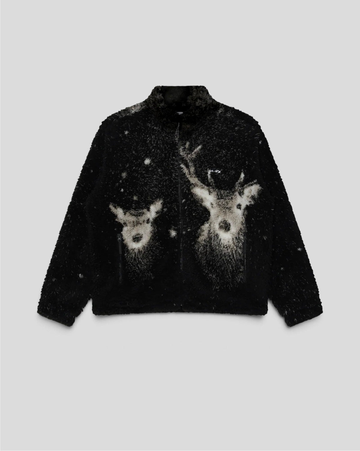Obey || Deer Sherpa Jacket - Black Multi - M' Obey