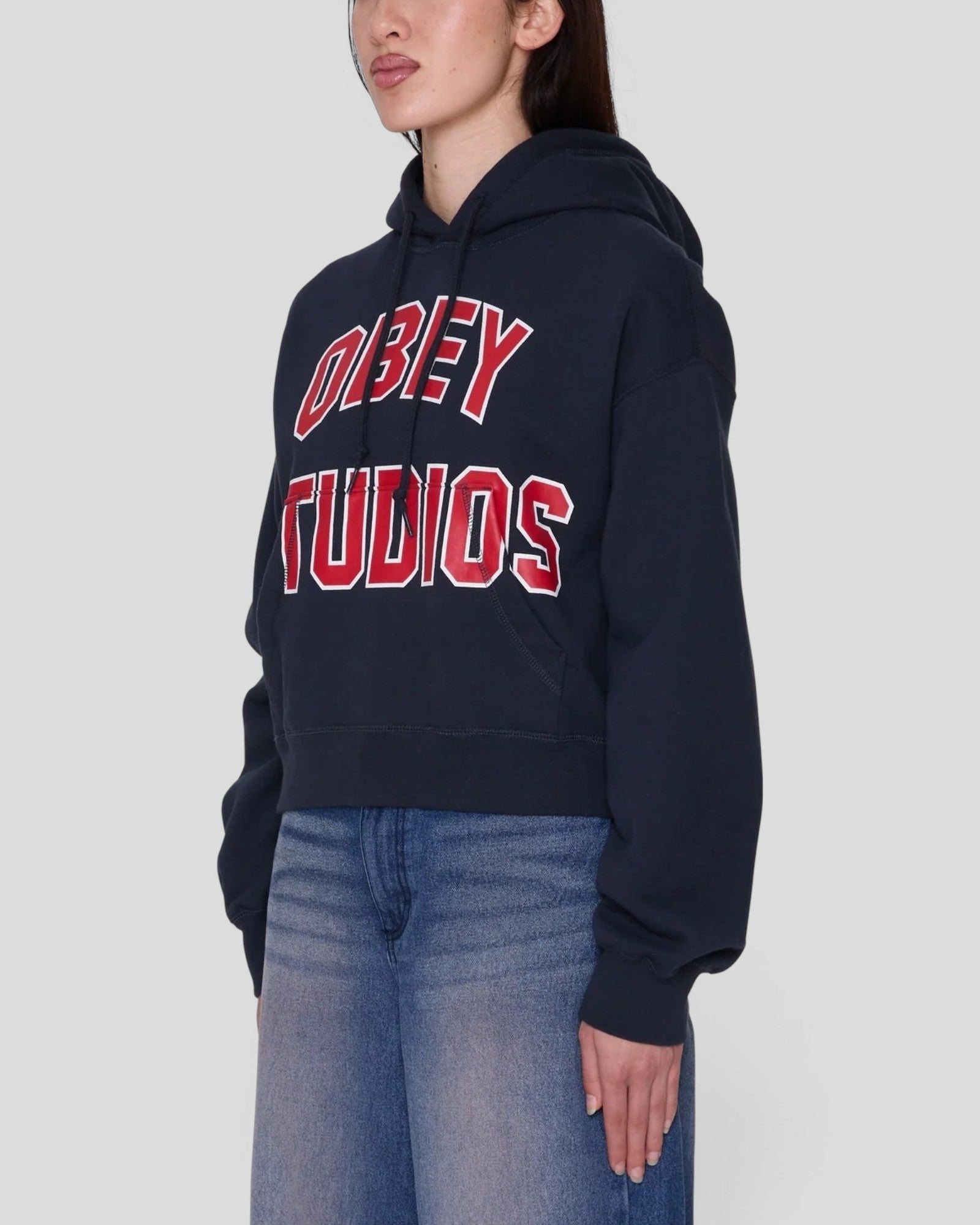Obey || Studios Collegiate Hoodie - Dark Navy Obey